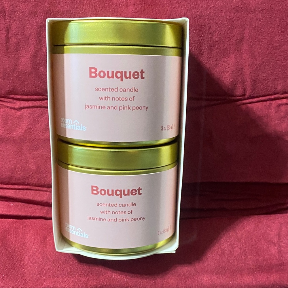Room Essentials Gold Bouquet Candle Duo